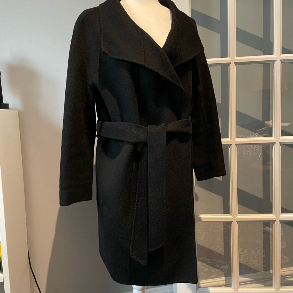 BR Black Wool Coat
